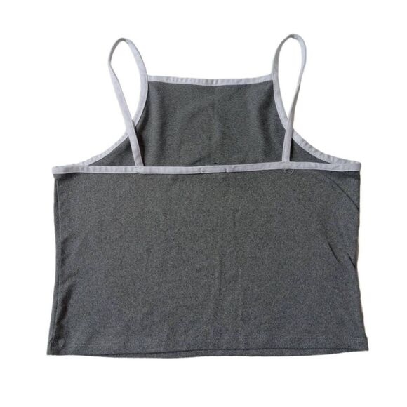 Rue21 Gray Spaghetti Strap Daisy Graphic Print Cropped Tank Top Women's Large - Picture 2 of 10